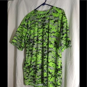 Neon Green and Black Digital Camo Quick Dry Shirt